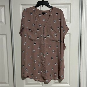 Torrid Blouse with Cat Design
